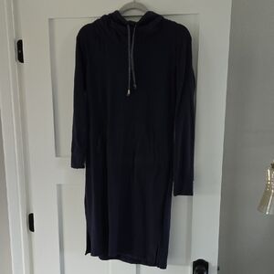 Betabrand Navy Hoodie Dress